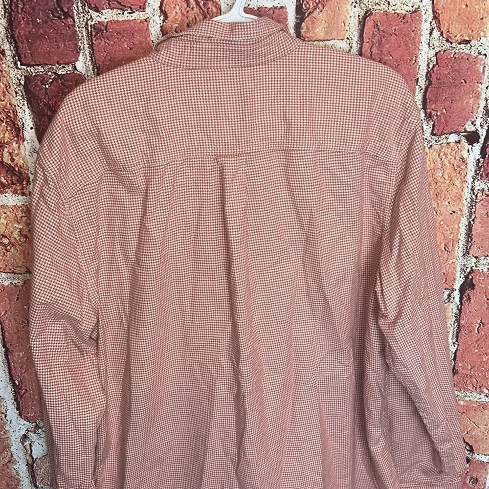 L.L. Bean Men's Casual rusty Red Plaid Shirt size xl